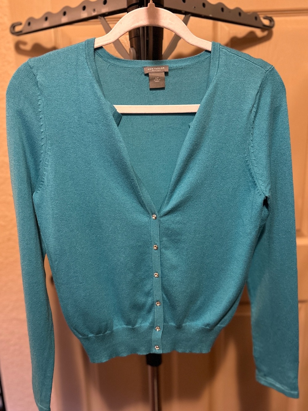 Ann Taylor Petites Cardigan Robin Egg Blue Med Petite